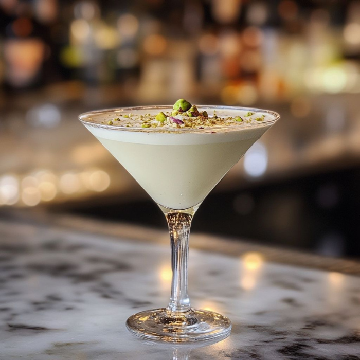 Pistachio White Chocolate Martini
